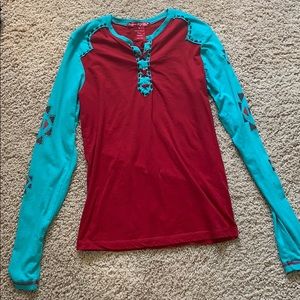 Long sleeve western tee